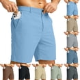 thumbnail image 1 of Golf Shorts for Men Stretch Shorts for Work Casual Hiking Multiple Pockets Flat Front Dark Gray 3XL, 1 of 6