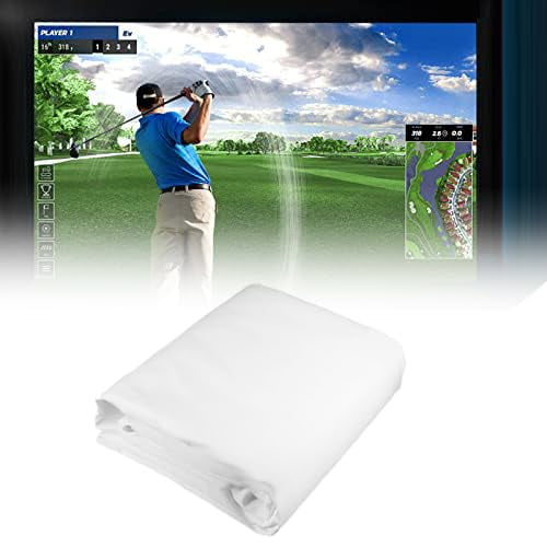 Golf Simulator for home, Golf Simulator Impact Screen With Sound Insulation, 0.4cm Curtain White Cloth Material, Impact-Resistant, Golf Simulator Screen for Indoor/Outdoor Golf Training