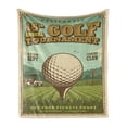 thumbnail image 1 of Golf Soft Flannel Fleece Blanket, Vintage Golf Poster Advertising Annual Tournament in Country Club Retro Championship, Cozy Plush for Indoor and Outdoor Use, 60" x 80", Multicolor, by Ambesonne, 1 of 6