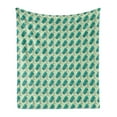 thumbnail image 1 of Golf Soft Flannel Fleece Throw Blanket, Clubs in a Bag with Shoulder Straps Modern Sports Hobby Illustration, Cozy Plush for Indoor and Outdoor Use, 70" x 90", Turquoise and Pale Green, by Ambesonne, 1 of 5