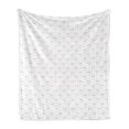 thumbnail image 1 of Golf Soft Flannel Fleece Throw Blanket, Golf Clubs Motif Competition Recreation Outside Activity Sports Print, Cozy Plush for Indoor and Outdoor Use, 50" x 70", White Pale Grey, by Ambesonne, 1 of 5
