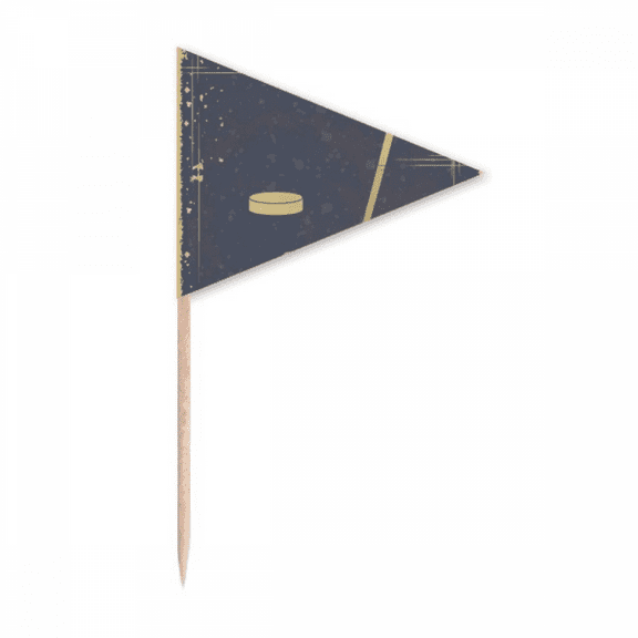Golf Sport Illustration Blue Pattern Toothpick Triangle Cupcake Toppers Flag