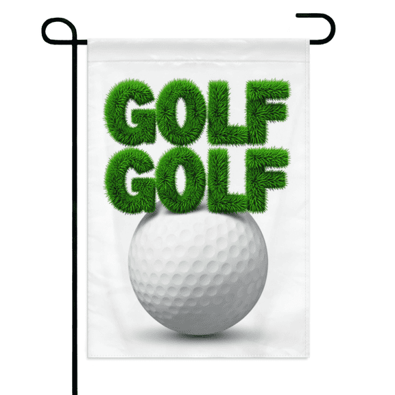 Golf Sports Outdoor Garden Flag 12×18in Double Sided, Anti Fade Burlap Yard Banner, Golf Course Element for Farmhouse Lawn Patio Leisure Seasonal Yard Ornament