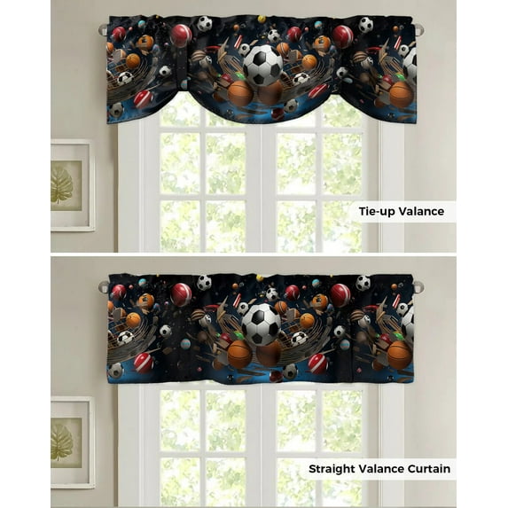 Golf Sports Theme Kitchen Curtains Balcony Adjustable Roman Blinds Small Short Curtain for Living Room