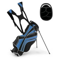 Golf Stand Bag 6 Way Divider with 8 Pockets, Lightweight Portable Golf Bag for Men & Women, Rain Hood & Umbrella Holder