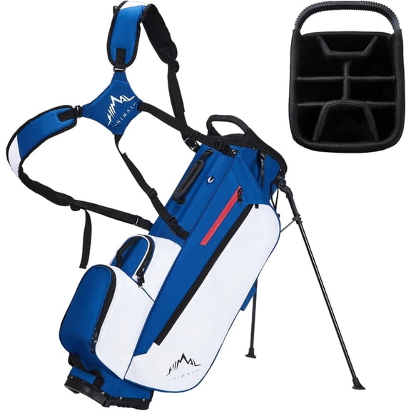 Golf Stand Bag with 8 Way Top Dividers, Golf Bags for Men Women, Lightweight Club Bags with Multiple Pockets, Dual Straps