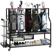 Golf Storage Garage Organizer, Golf Bag Storage Stand and Other Golfing Equipment Rack, Extra Storage Rack for Golf Club
