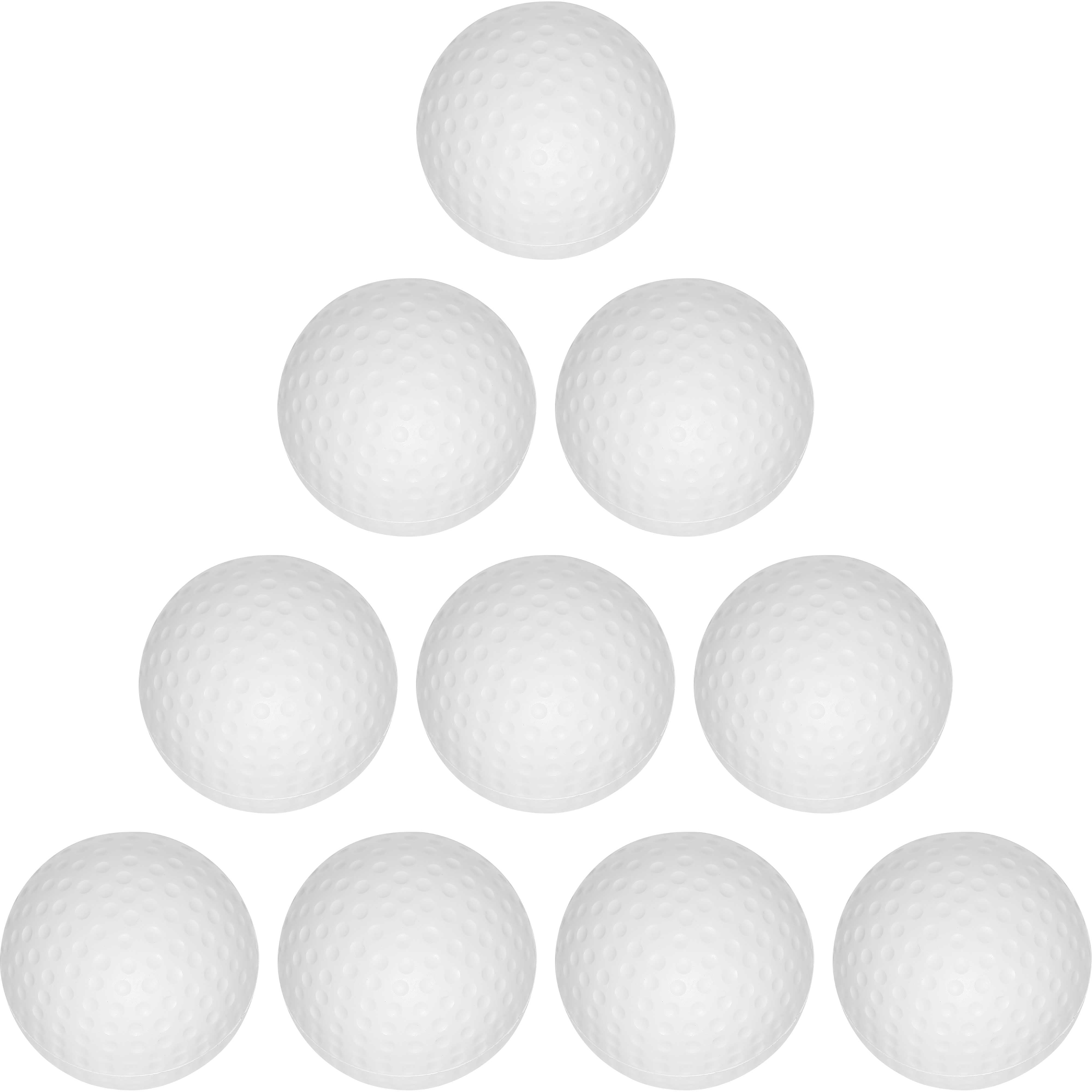 Golf Stress Balls Set of 10, Bulk Pack - Anxiety Stress Relief, Perfect for Your Desk, Office or Home - White