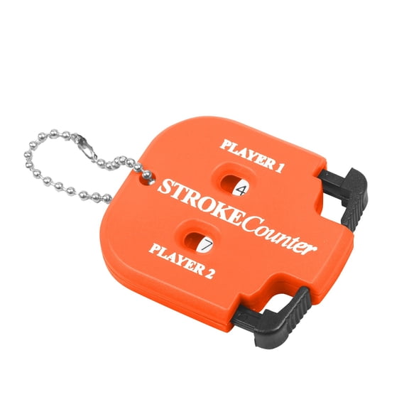 Golf Stroke Counter, Press - Type 2 - Player Golf Scorekeeper with Chain, for Mini Golf, Backyard Games, Golf Practice