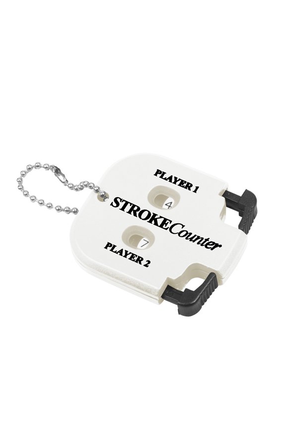Golf Stroke Counter, White 2 Player Press to Reset Golf Score Counter With Keychain, 1 Pack Portable Handheld Golf Shot Count Tracker, For Golf Tournament Casual Golf Game Score Recording