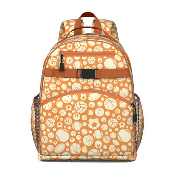 Golf Student Backpack Adjustable Shoulder Straps Chest Buckle Lightweight Durable School Backpack