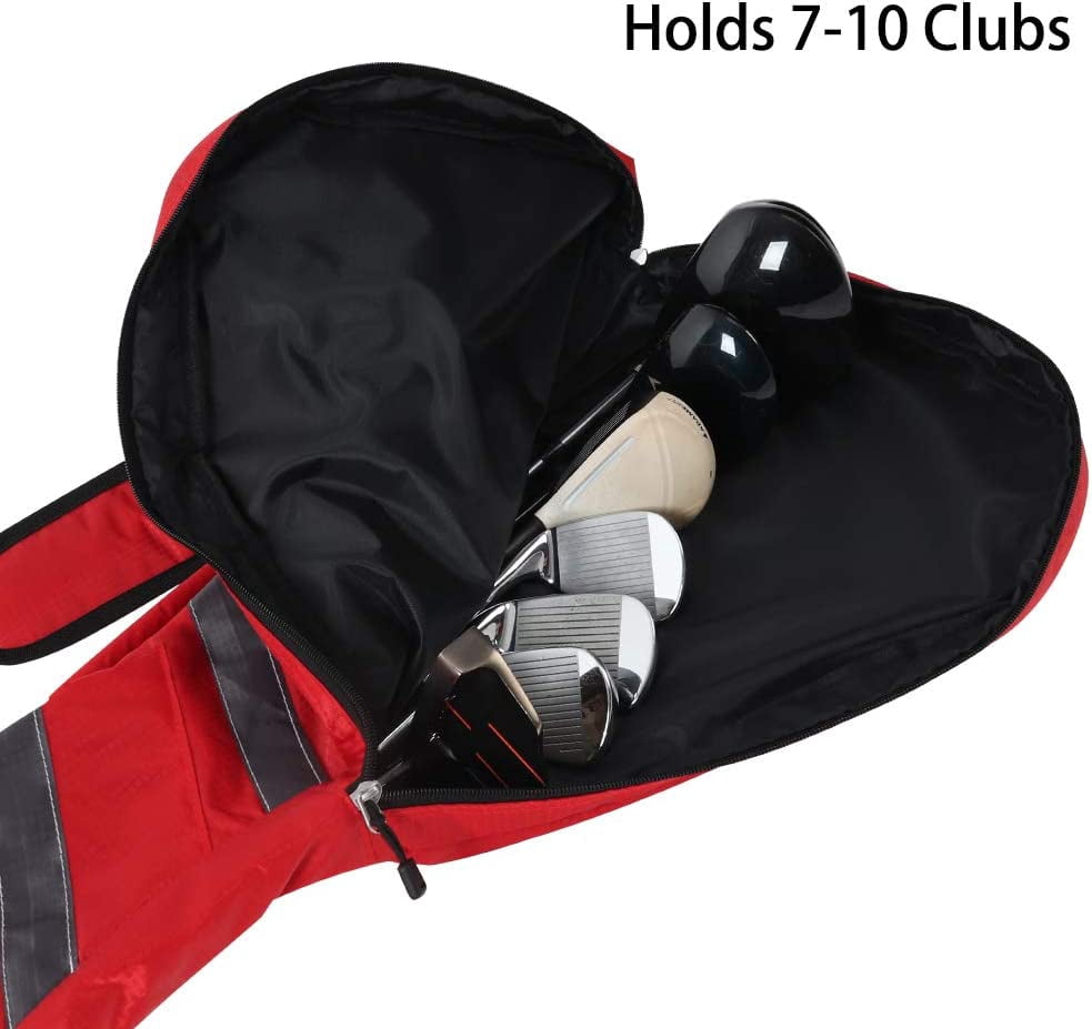 Golf Sunday Bag, Small Golf Bag Lightweight, Par 3 Golf Bag for A Few Clubs Driving Range, Practice with Carry Shoulder Strap Foldable Multi-Colour