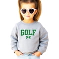 thumbnail image 1 of Golf Sweatshirt for Women, Teens & Kids Trendy Coquette Bow Graphic Sweater Gray Sweatshirt Youth Small, 1 of 5