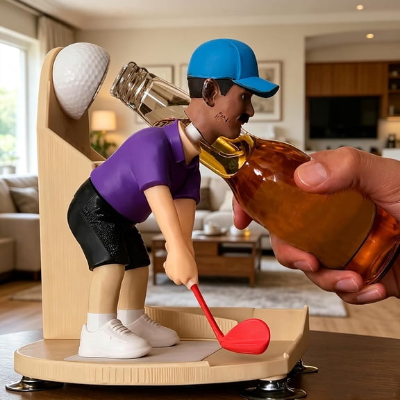 Golf Swing Beer Buddy, Golf Themed Beer Bottle Opener, 3D Printing Portable Tabletop Design for Golf Bar and Man Cave Golfer Gifts