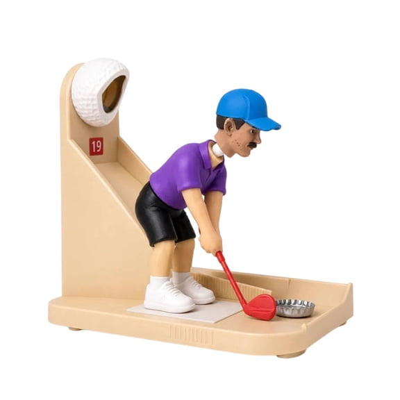 Golf Swing Bottle Cap Drinking Game Tabletop Golf Toy For Parties Bars And Game Nights(White-18Cm)