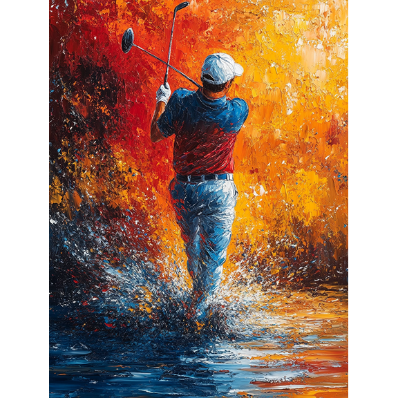 Golf Swing Canvas Painting/Wall ArtSuitable for Living RoomBedroomOfficeBathroomand Golfthemed Room Decoration.