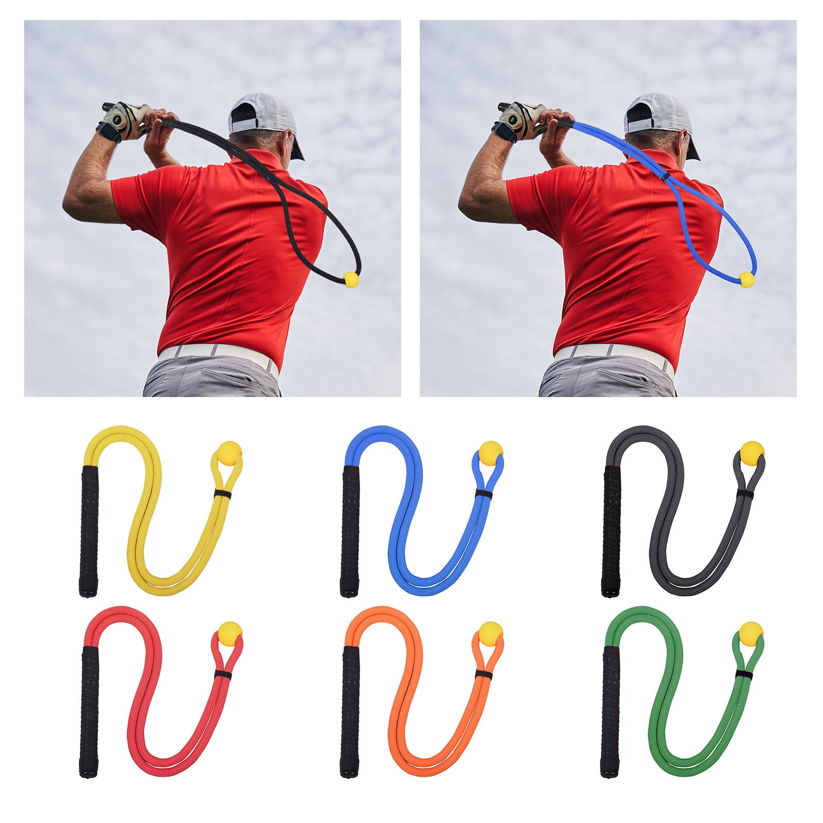 Golf Swing Fitness Rope Trainer Enhance Stroke Precision, Power, and ...