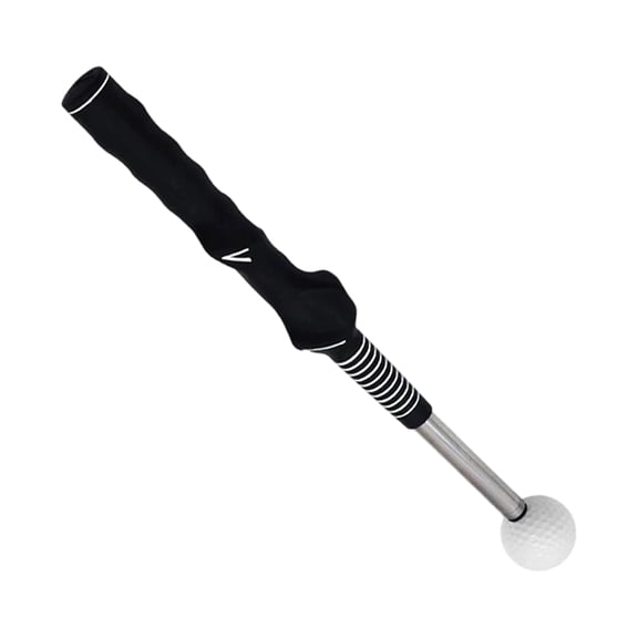 Golf Swing Telescopic Practice Stick, Beginner Swing Posture Training Aid, Adjustable 15-26 Inch Length, Rubber Construction, Indoor Outdoor Golf Training Tool, Black