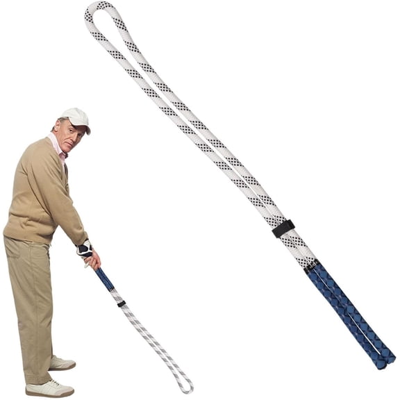 Golf Swing Trainer Aid - 2m Resistance Rope for Power, Flexibility & Balance. Reusable Warm-Up Stick to Improve Hinge, Rhythm & Muscle Coordination. Essential Training Equipment for Men&Women Golfers