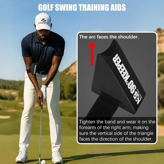 Golf Swing Trainer Aid, 90Keeper Golf Posture Correction Training Aid, Professional Swing Accuracy Improvement Tool for Preventing Over Swinging$$Sport & Recreation Other