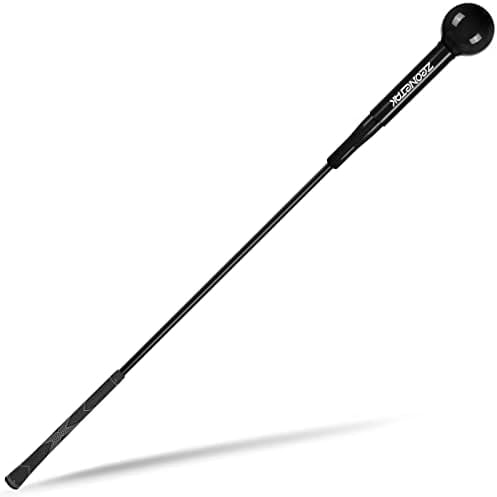 Golf Swing Trainer Aid - Golf Swing Training, Practice Warm-Up Stick for Strength,Rhythm, Flexibility, Tempo, and Balance Suit for Indoor & Outdoor (48 Inches, Black)$$Sport & Recreation Other