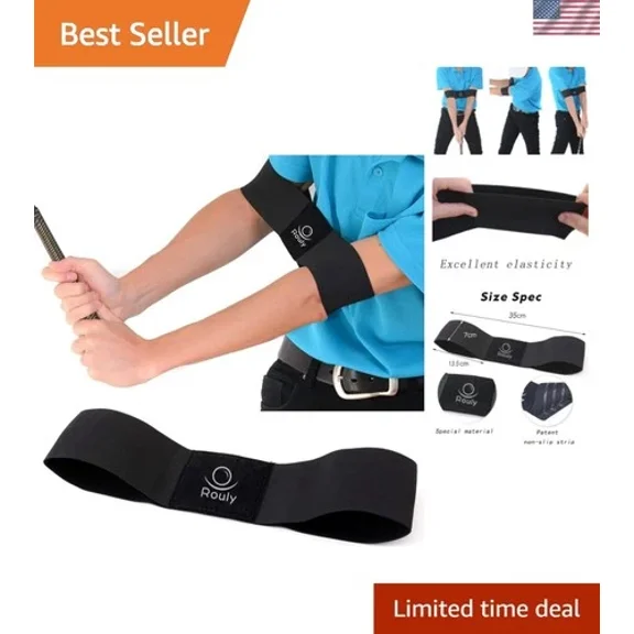 Golf Swing Trainer Aid,Swing Correcting Arm Band, Swing Easy Black