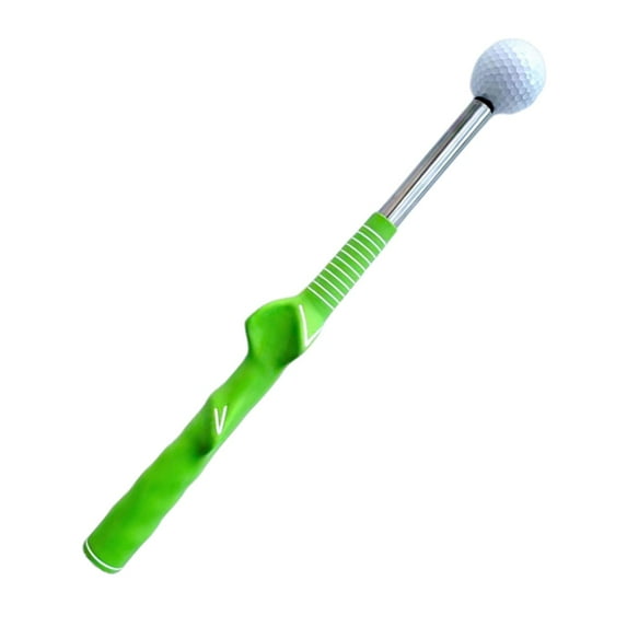 Golf Swing Trainer Aid Training Aid Position Guide Telescopic Warm up Rod Golf Practice for Exercise, Chipping, Unisex, Beginner, Indoor Outdoor Green