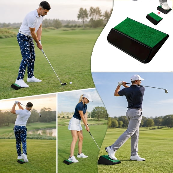 Golf Swing Trainer Foot Wedges, Anti-Slip Alignment Correction Training Aid for Beginners, Improve Swing Posture & Impact Position, Ideal Golf Accessory Gift for Golf Lovers