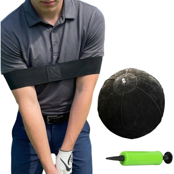 Golf Swing Trainer, Golf  Ball for Men Inflatable with Inflator Pump Assist Golf Swing Trainer Golf Swing Assistant for Beginner | golf ball with belt
