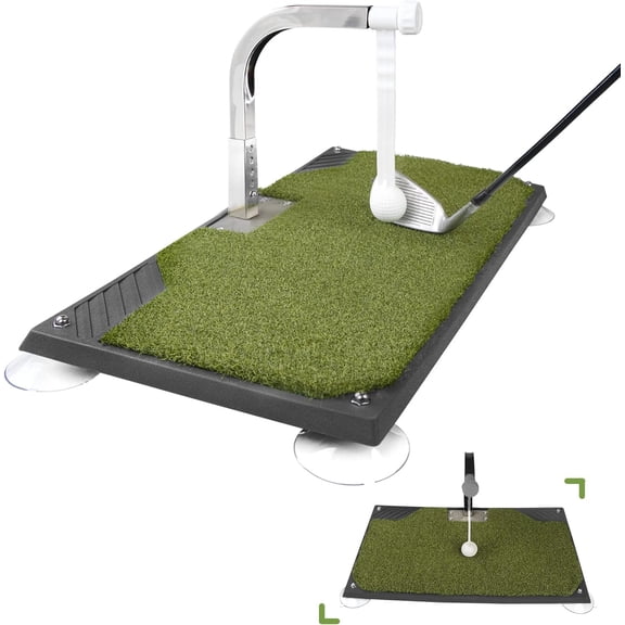 Golf Swing Trainer - Golf Equipment with 5 Height Adjustments - Iron and Club Practice Simulator in & Indoor - Portable Golf Swing Practice Mat, True