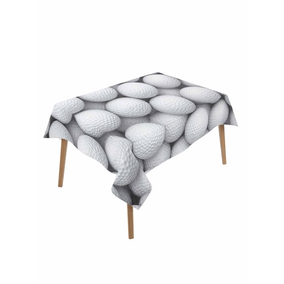 Golf Table Cloth, Waterproof Tablecloth for Rectangle Tables, Modern Geometric Abstract Balls Textured Reusable Washable Fabric Table Cover for Restaurant Kitchen Dining Tables 52"x70"