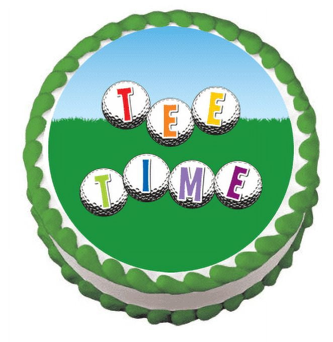 Golf Tee Time Edible Frosting Sheet Photo Image Cake Topper