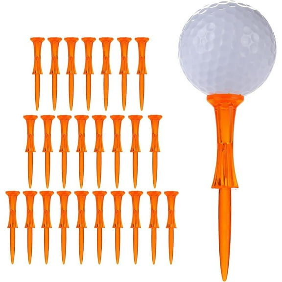 Golf Tees 3-1/4’’ 50 Count Plastic Golf Tees Reduced Friction & Side Spin Professional Unbreakable Golf Tees Durability and Stability Golf Tee