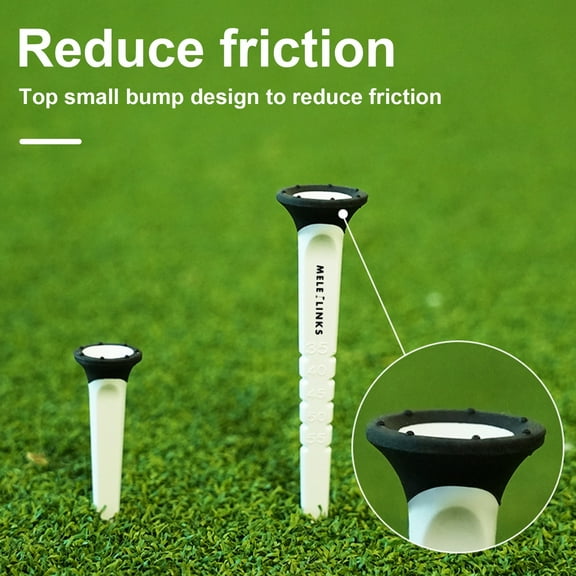Golf Tees - 8 Pack Adjustable Height Golf Tees Bulk Reduces Friction Side Spin Plastic Tees Golf Accessories