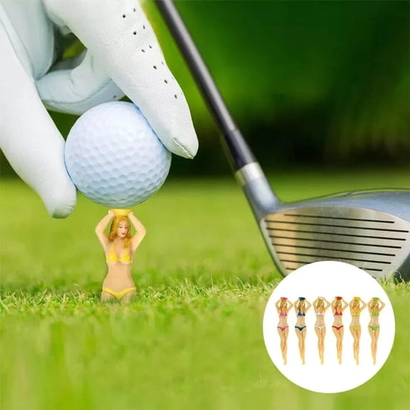 Golf Tees, Bikini Design Golf Tees For Golfer Women For Golf Course Practice Training Competitions Casual Sports , Pack Of 6