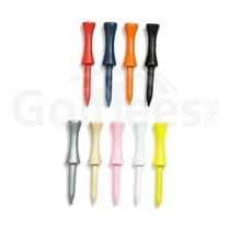 Golf Tees Etc Step Down Assorted Wood Golf Tees 2 3/4" Inch Strong & Light Weight Castle Golf Tees - (100 Pack)