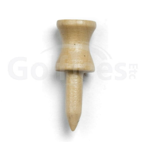 Golf Tees Etc Step Down Natural Color Golf Tees 1 1/4" Inch Strong & Light Weight Accessory Tool For Golf Sports - (100 Of Pack)