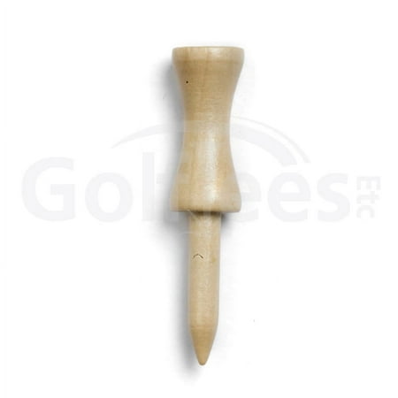 Golf Tees Etc Step Down Natural Color Golf Tees 2" Inch Strong & Light Weight Accessory Tool For Golf Sports - (1000 Of Pack)