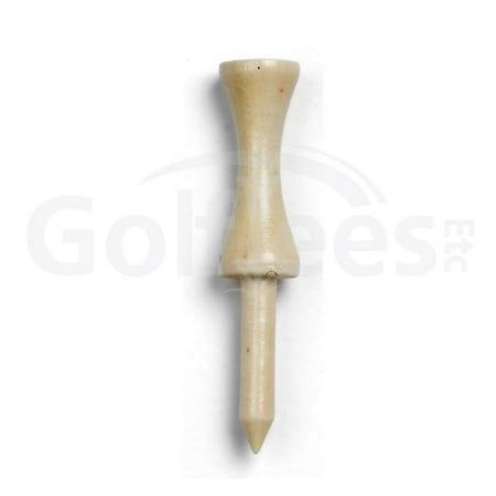 Golf Tees Etc Step Down Natural Wood Golf Tees 2 1/8" Inch Strong & Light Weight Castle Golf Tees - (1000 Pack)