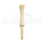 Golf Tees Etc Step Down Natural Wood Golf Tees 3 1/4" Inch Strong & Light Weight Castle Golf Tees - (100 Pack)