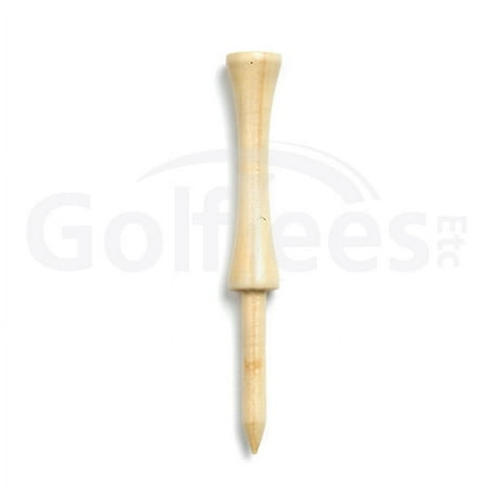 Golf Tees Etc Step Down Natural Wood Golf Tees 3 1/4" Inch Strong & Light Weight Castle Golf Tees - (100 Pack)