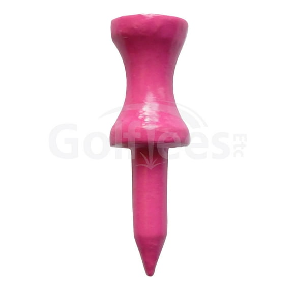Golf Tees Etc. Step Down Neon Hot Pink Color Golf Tees 1 1/4" Inch Strong & Light Weight Accessory Tool For Golf Sports - (100 Of Pack)