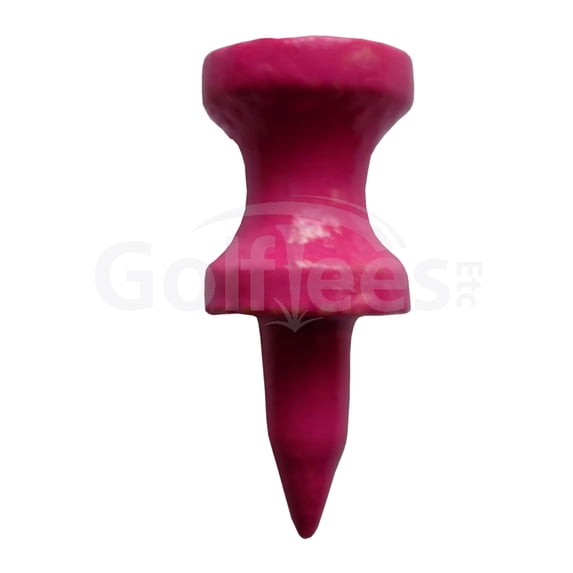 Golf Tees Etc Step Down Neon Hot Pink Wood Golf Tees 1" Inch Strong & Light Weight Castle Golf Tees - (100 Pack)