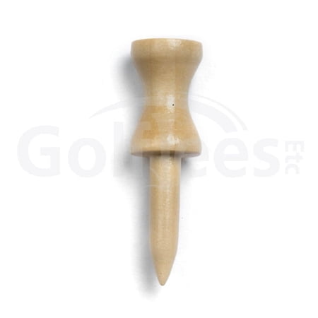 Golf Tees Etc Step Down Off-White Wood Golf Tees 1 1/2" Inch Strong & Light Weight Castle Golf Tees - (500 Pack)