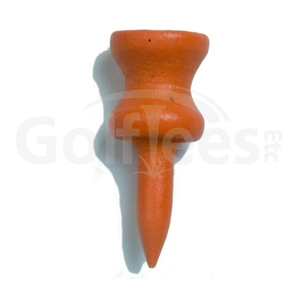 Golf Tees Etc Step Down Orange Wood Golf Tees 1"Inch Strong & Light Weight Castle Golf Tees - (200 Pack)