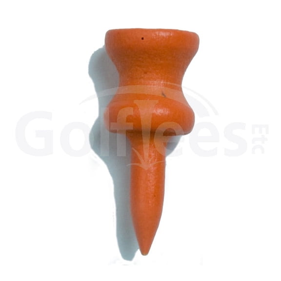 Golf Tees Etc Step Down Orange Wood Golf Tees 1" Inch Strong & Light Weight Castle Golf Tees - (300 Pack)