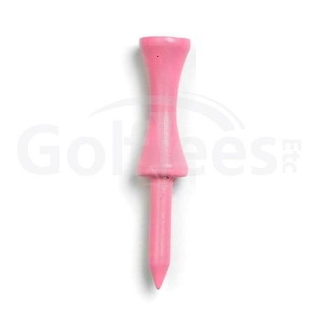 Golf Tees Etc Step Down Pink Color Golf Tees 2 1/8" Inch Strong & Light Weight Accessory Tool For Golf Sports - (100 Of Pack)