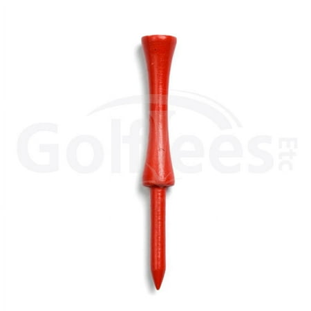 Golf Tees Etc Step Down Red Color Golf Tees 3 1/4" Inch Strong & Light Weight Accessory Tool For Golf Sports - (200 Of Pack)