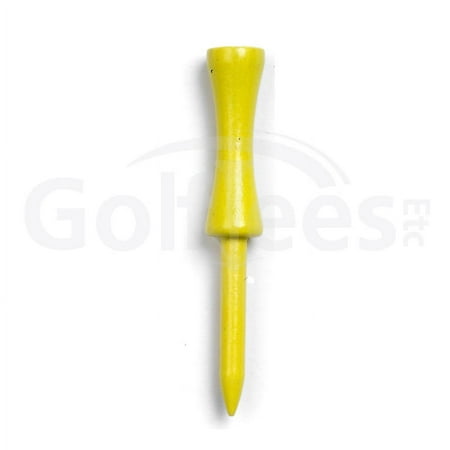 Golf Tees Etc Step Down Yellow Color Golf Tees 2 3/4" Inch Strong & Light Weight Accessory Tool For Golf Sports - (300 Of Pack)