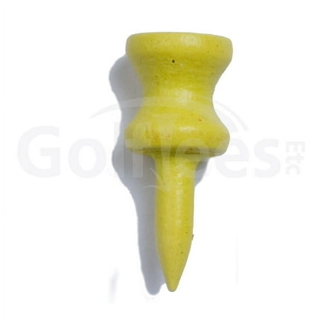 Golf Tees Etc Step Down Yellow Wood Golf Tees 1"Inch Strong & Light Weight Castle Golf Tees - (200 Pack)